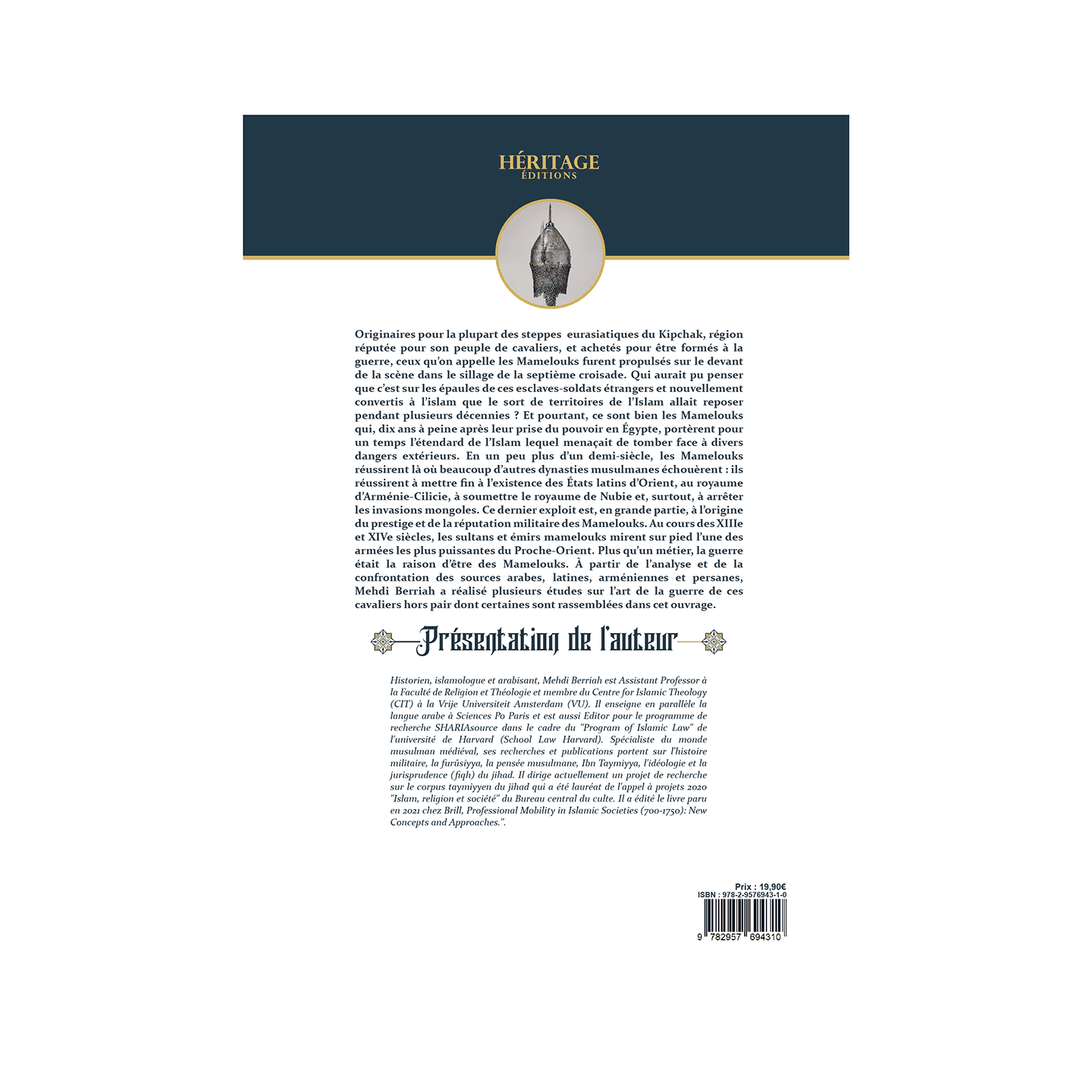 Les Mamelouks, les cavaliers de l'Islam - Mehdi Berriah - éditions Héritage