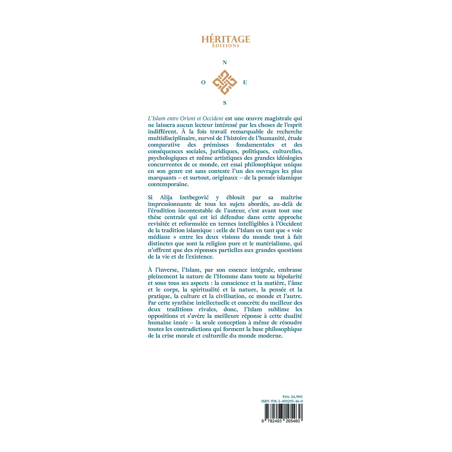 L'Islam entre Orient et Occident - Alija Izetbegovic - Héritage