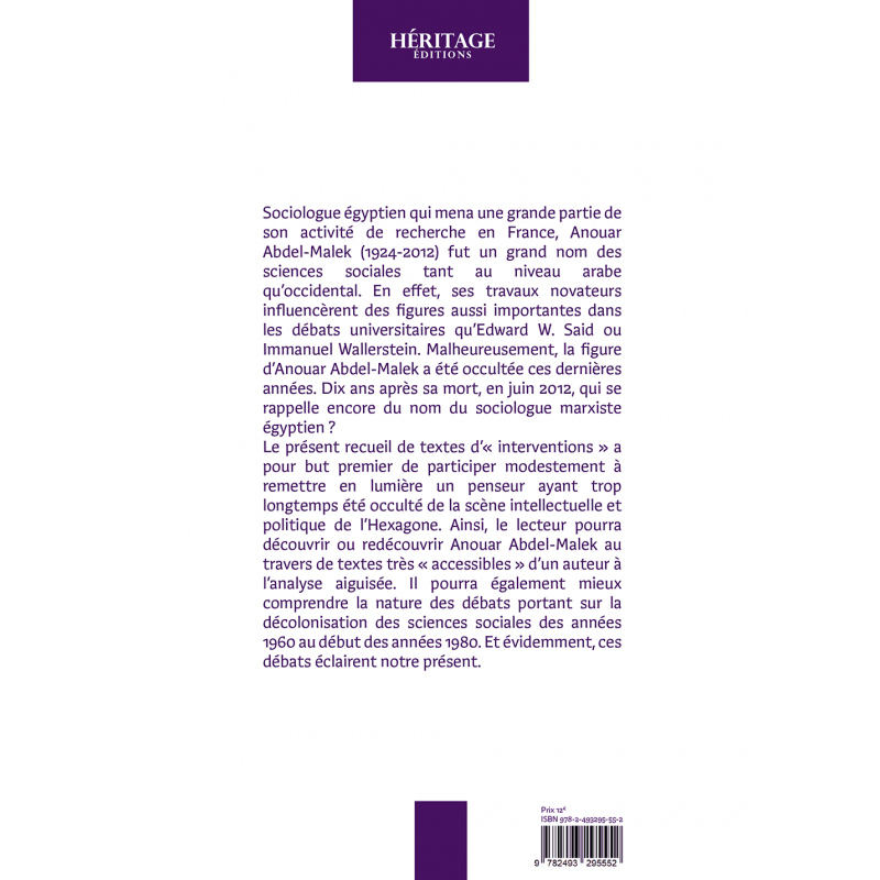 Penser la libération et la renaissance civilisationnelle - Anouar Abdel Malek - Héritage