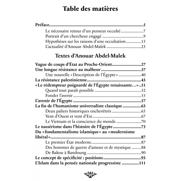 Penser la libération et la renaissance civilisationnelle - Anouar Abdel Malek - Héritage