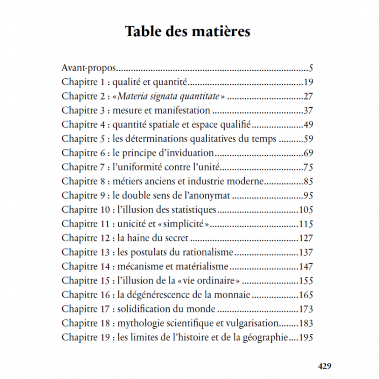 Le règne de la quantité et les signes des temps - René Guénon - Héritage