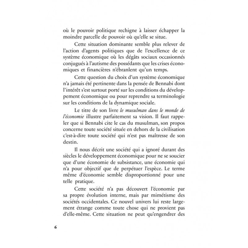 Le musulman dans le monde de l'économie - Malek Bennabi - Héritage