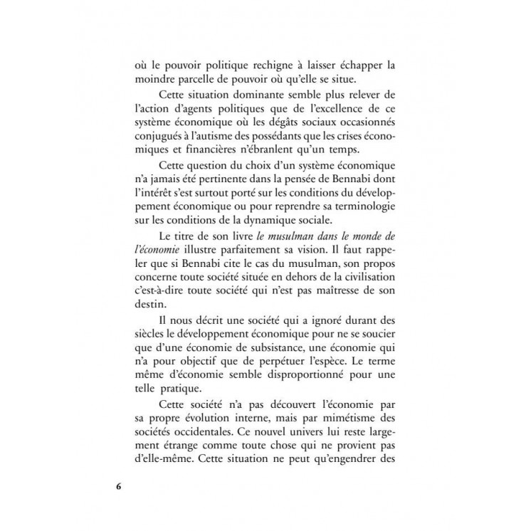 Le musulman dans le monde de l'économie - Malek Bennabi - Héritage