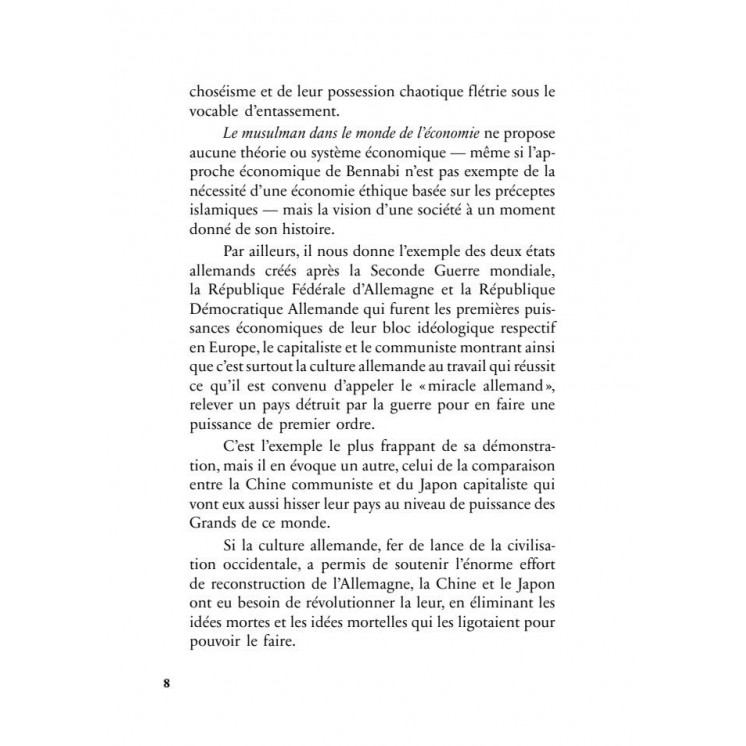 Le musulman dans le monde de l'économie - Malek Bennabi - Héritage