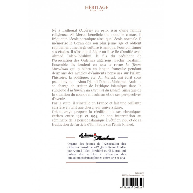 À la lumière du Coran & du Hadith - Ali Merad - Héritage