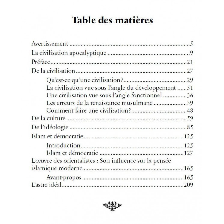 Les grands thèmes - Malek Bennabi - Héritage