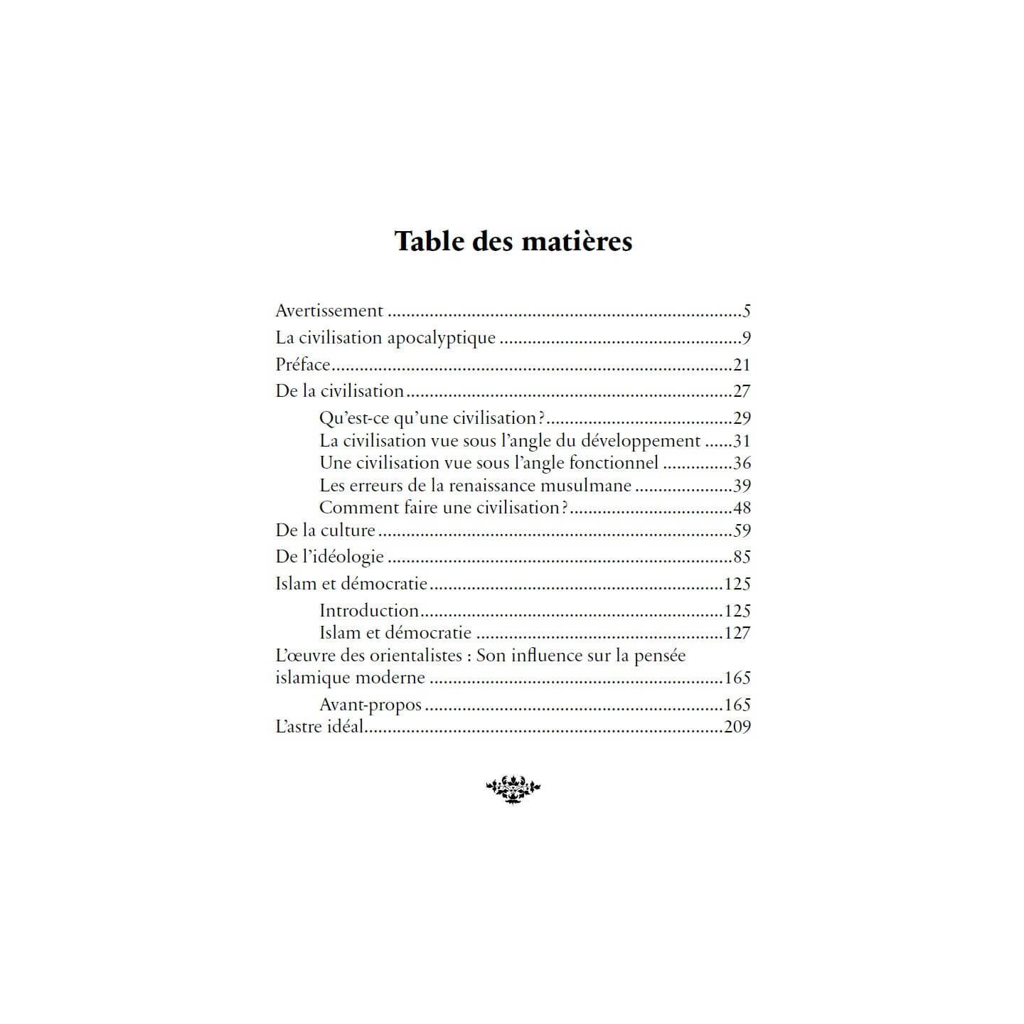 Les grands thèmes - Malek Bennabi - Héritage