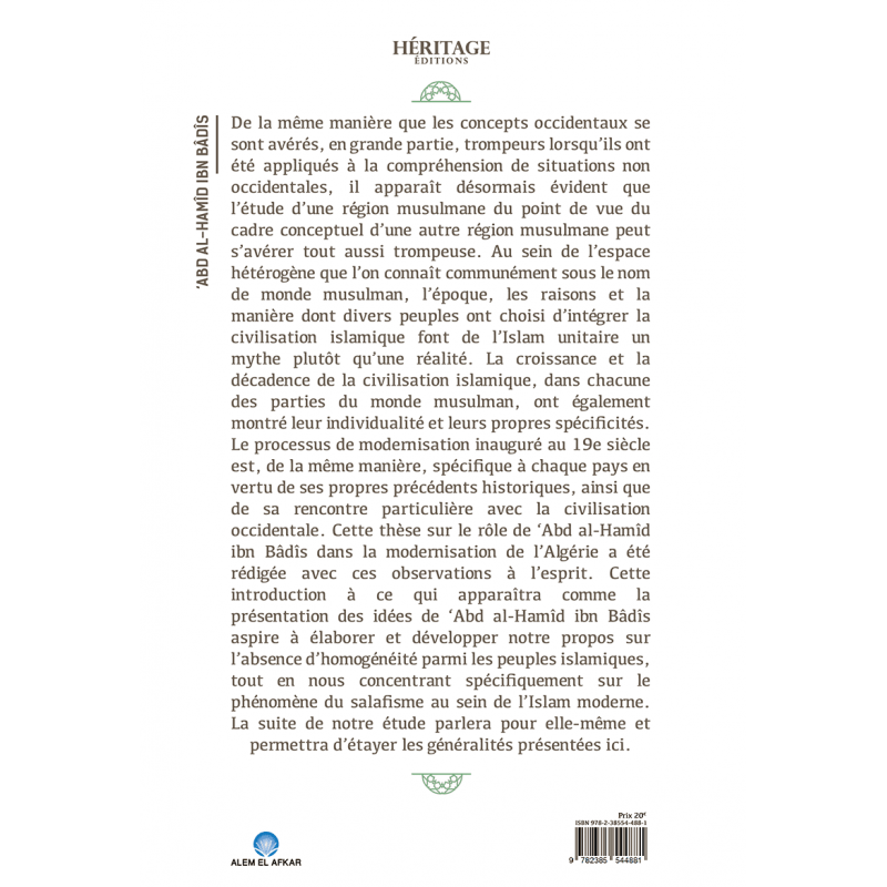 'Abd Al-Hamîd Ibn Bâdîs (1889 - 1940) : idéologue du réformisme islamique - Héritage