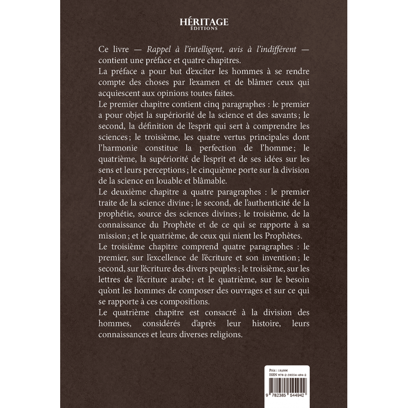 Le livre d'Abd-el-Kader : rappel à l'intelligent, avis à l'indifférent - Héritage