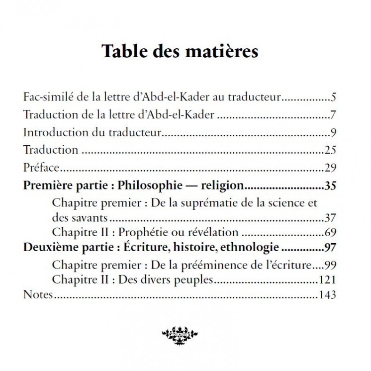 Le livre d'Abd-el-Kader : rappel à l'intelligent, avis à l'indifférent - Héritage