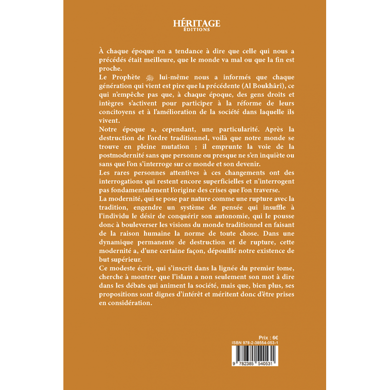 L'islam au secours de l'homme moderne : tome n°2 - Thomas Sibille - éditions Héritage