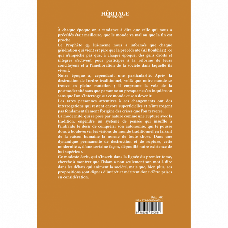 L'islam au secours de l'homme moderne : tome n°2 - Thomas Sibille - éditions Héritage