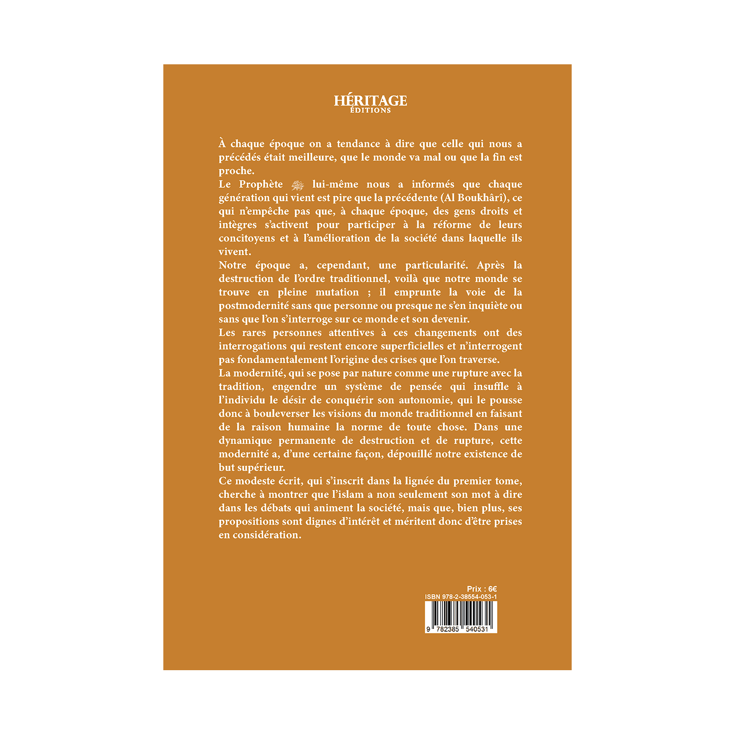 L'islam au secours de l'homme moderne : tome n°2 - Thomas Sibille - éditions Héritage