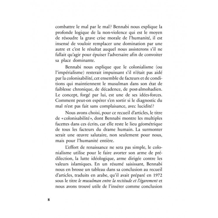 Colonisabilité - Malek Bennabi - Héritage