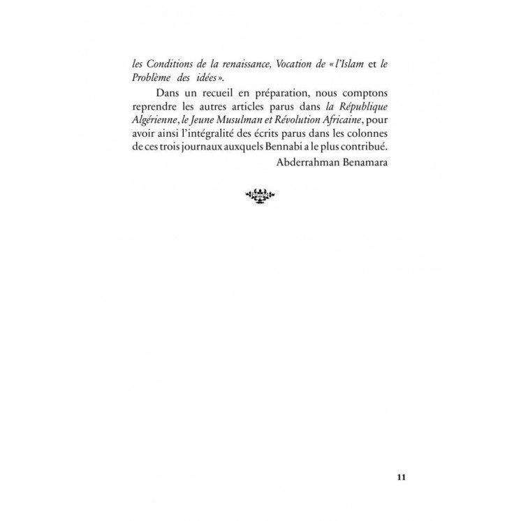 Colonisabilité - Malek Bennabi - Héritage