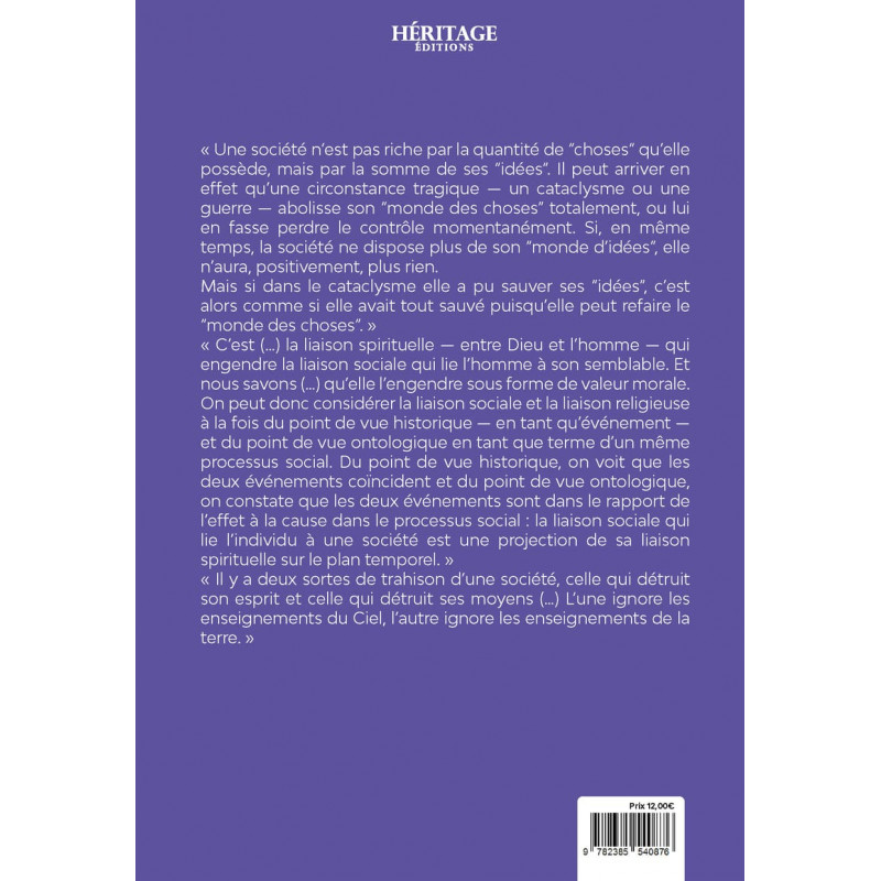 Naissance d'une société : le réseau des relations sociales - Malek Bennabi - Héritage