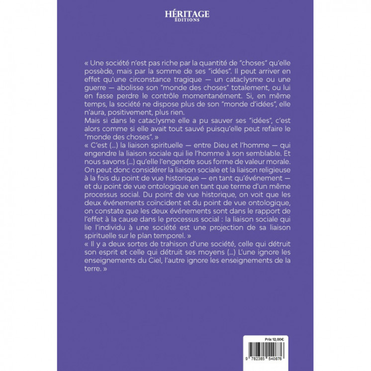 Naissance d'une société : le réseau des relations sociales - Malek Bennabi - Héritage