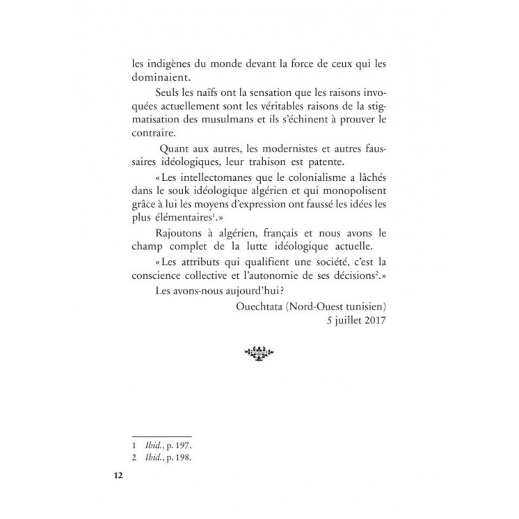 Mémoires d'un témoin du siècle : l'enfant (1905-1930) - Malek Bennabi - Héritage