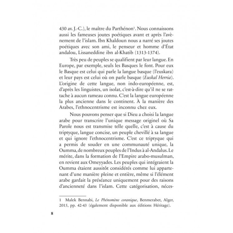 Mémoires d'un témoin du siècle : l'étudiant (1930-1939) - Malek Bennabi - Héritage