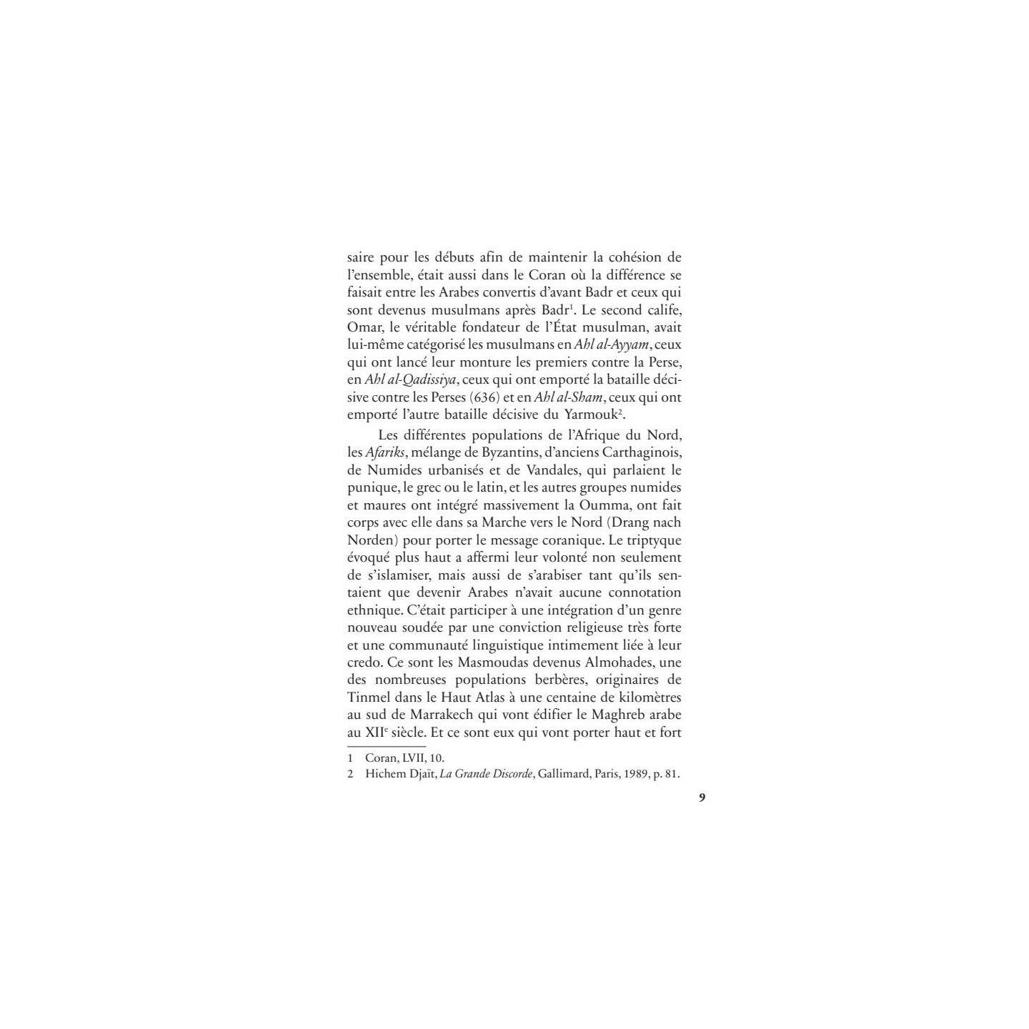 Mémoires d'un témoin du siècle : l'étudiant (1930-1939) - Malek Bennabi - Héritage