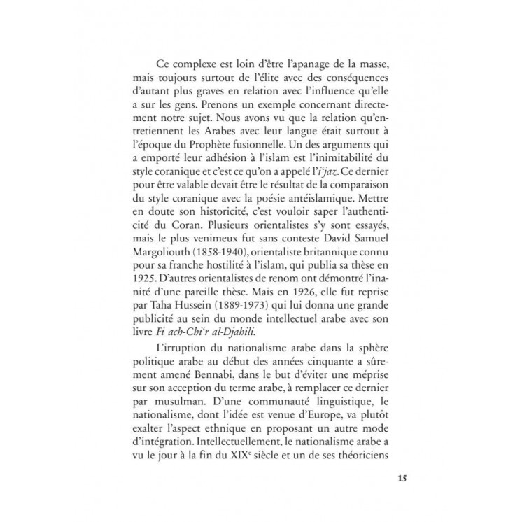 Mémoires d'un témoin du siècle : l'étudiant (1930-1939) - Malek Bennabi - Héritage