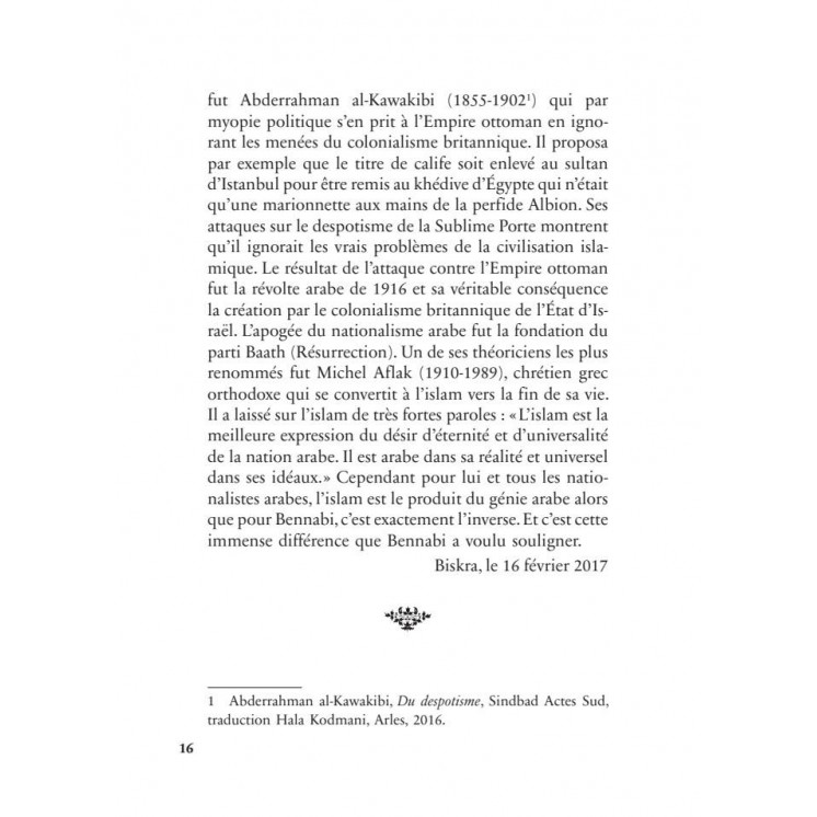 Mémoires d'un témoin du siècle : l'étudiant (1930-1939) - Malek Bennabi - Héritage