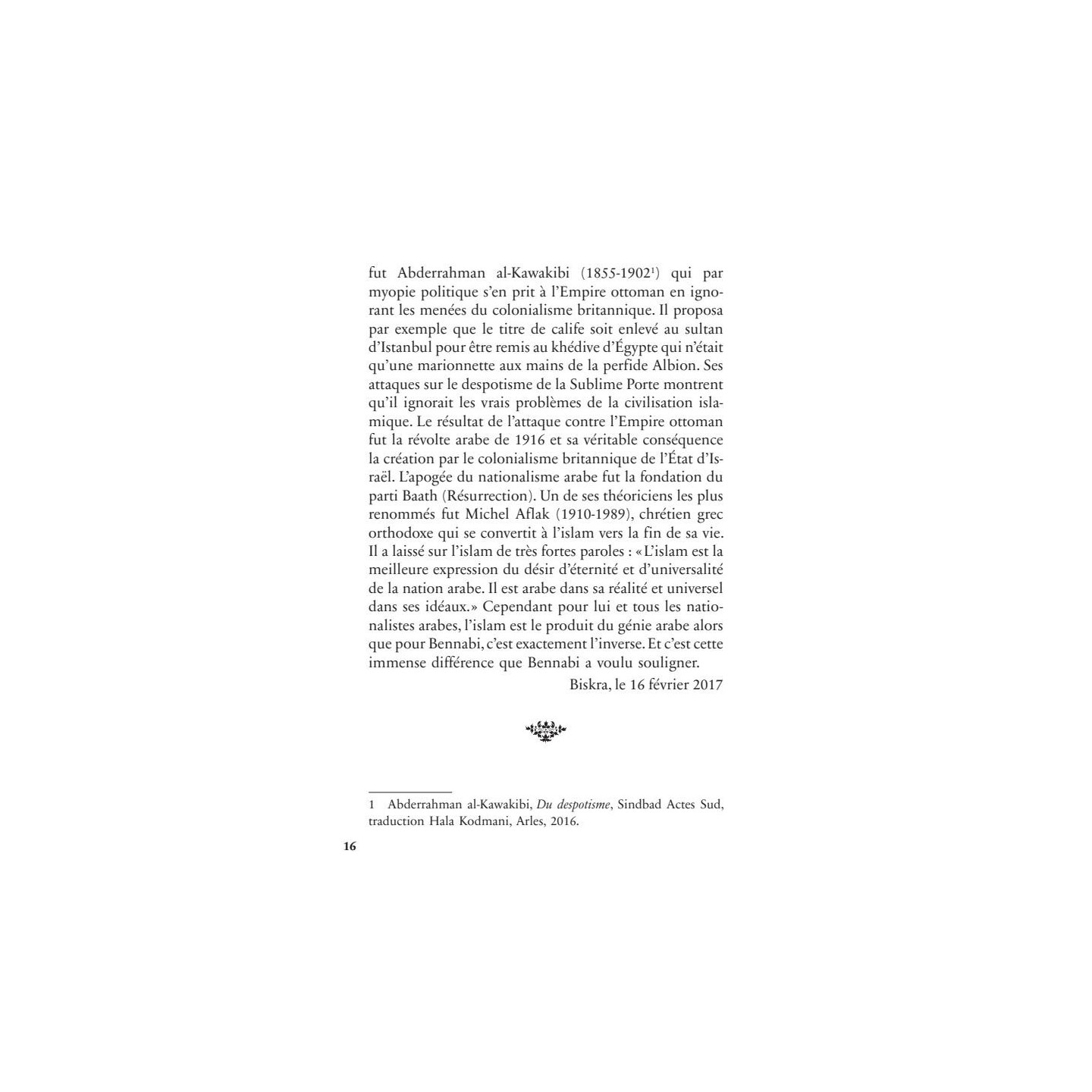 Mémoires d'un témoin du siècle : l'étudiant (1930-1939) - Malek Bennabi - Héritage