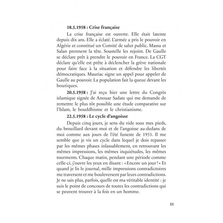 Mémoires d'un témoin du siècle : les carnets (1958-1973) - Malek Bennabi - Héritage