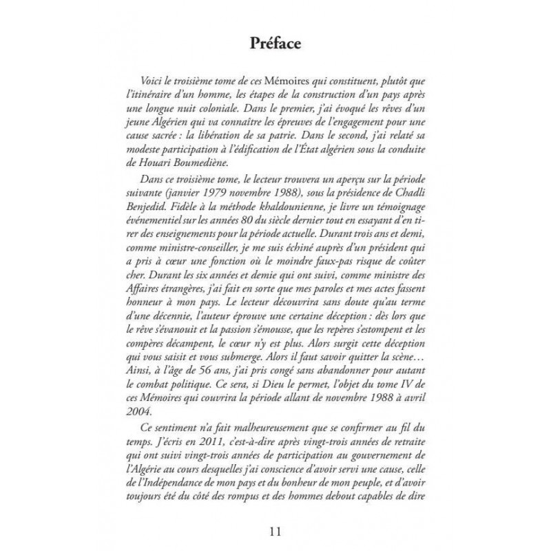 Mémoires d'un algérien - tome 3 - Ahmed Taleb-Ibrahimi - Héritage