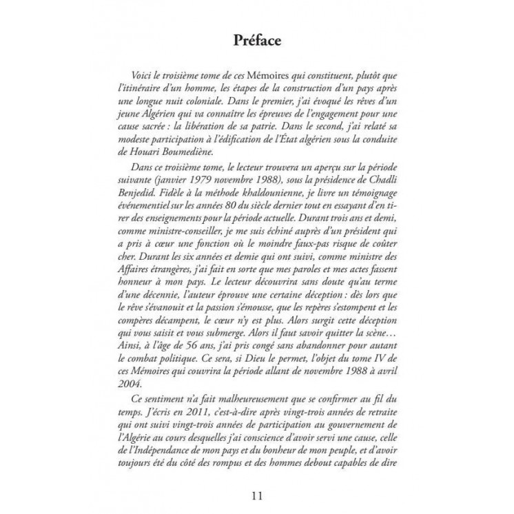 Mémoires d'un algérien - tome 3 - Ahmed Taleb-Ibrahimi - Héritage
