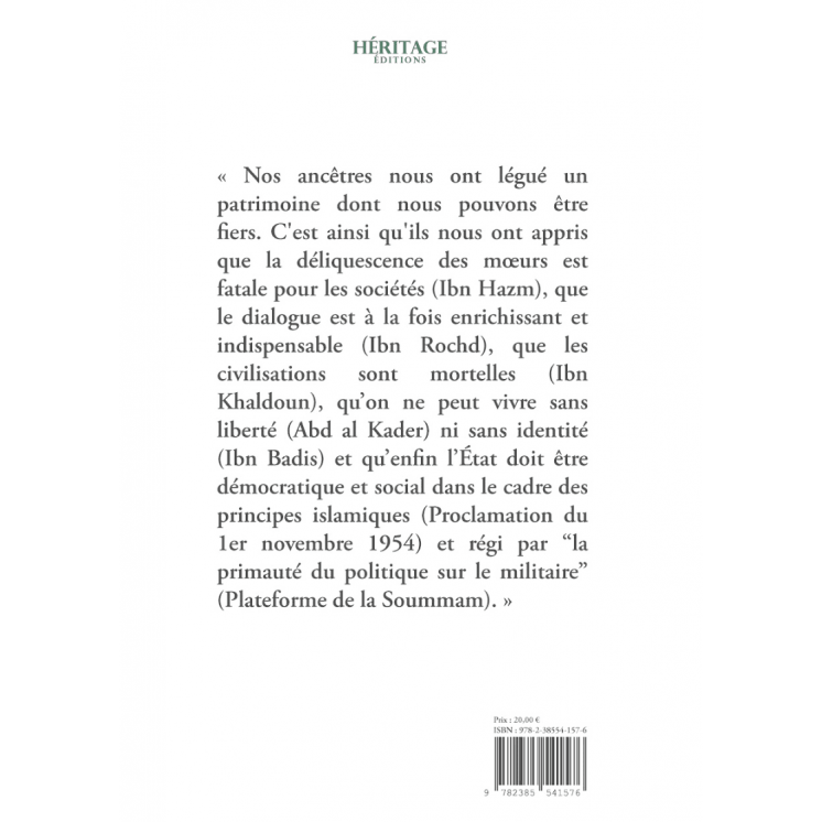 Mémoires d'un algérien - Tome IV - Dr Ahmed Taleb-Ibrahimi - Héritage