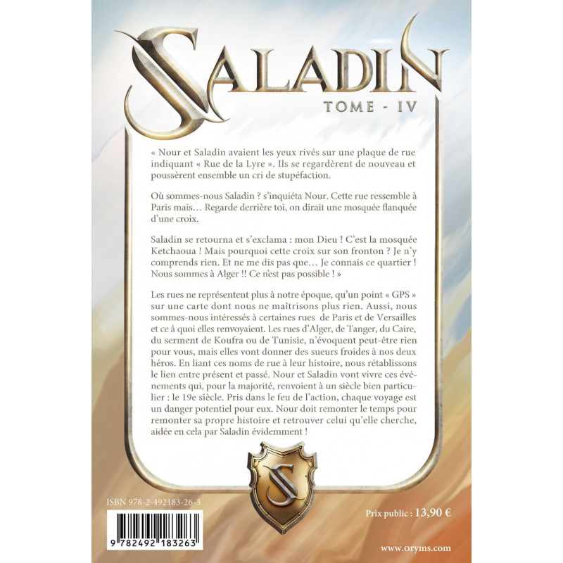 Nour et Saladin - Les labyrinthes du temps - tome 4 - Lyess Chacal - Oryms